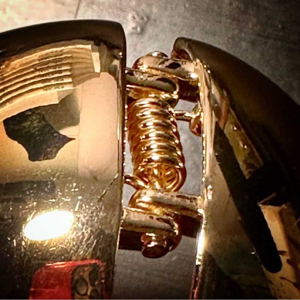 NEW Gold-tone Hinged Dome Cuff Bracelet - Picture 16 of 16